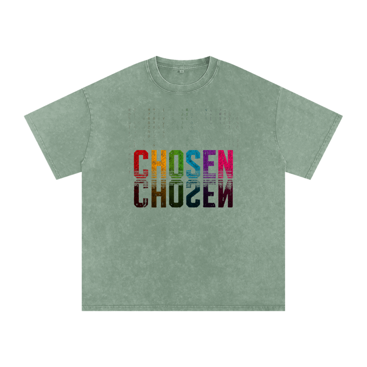 CHOSEN Signature Print Snow Washed Oversized Cotton T-Shirt