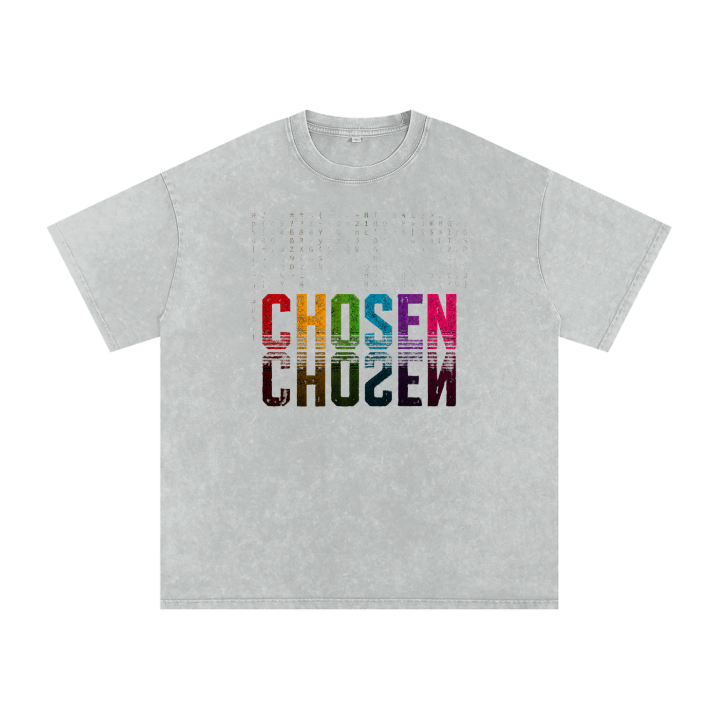 CHOSEN Signature Print Snow Washed Oversized Cotton T-Shirt
