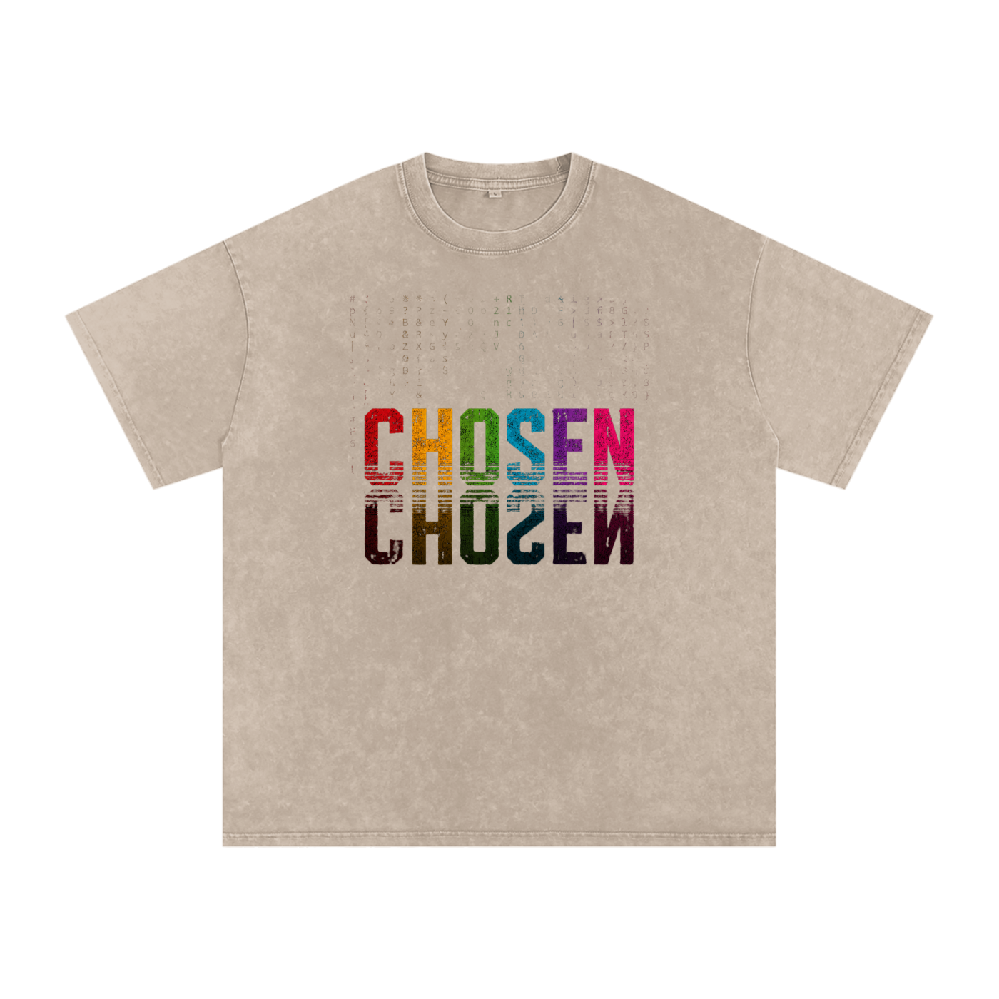 CHOSEN Signature Print Snow Washed Oversized Cotton T-Shirt