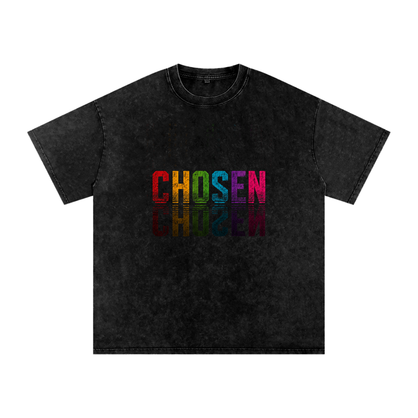 CHOSEN Signature Print Snow Washed Oversized Cotton T-Shirt