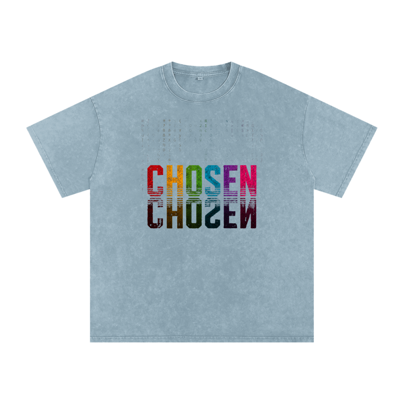 CHOSEN Signature Print Snow Washed Oversized Cotton T-Shirt