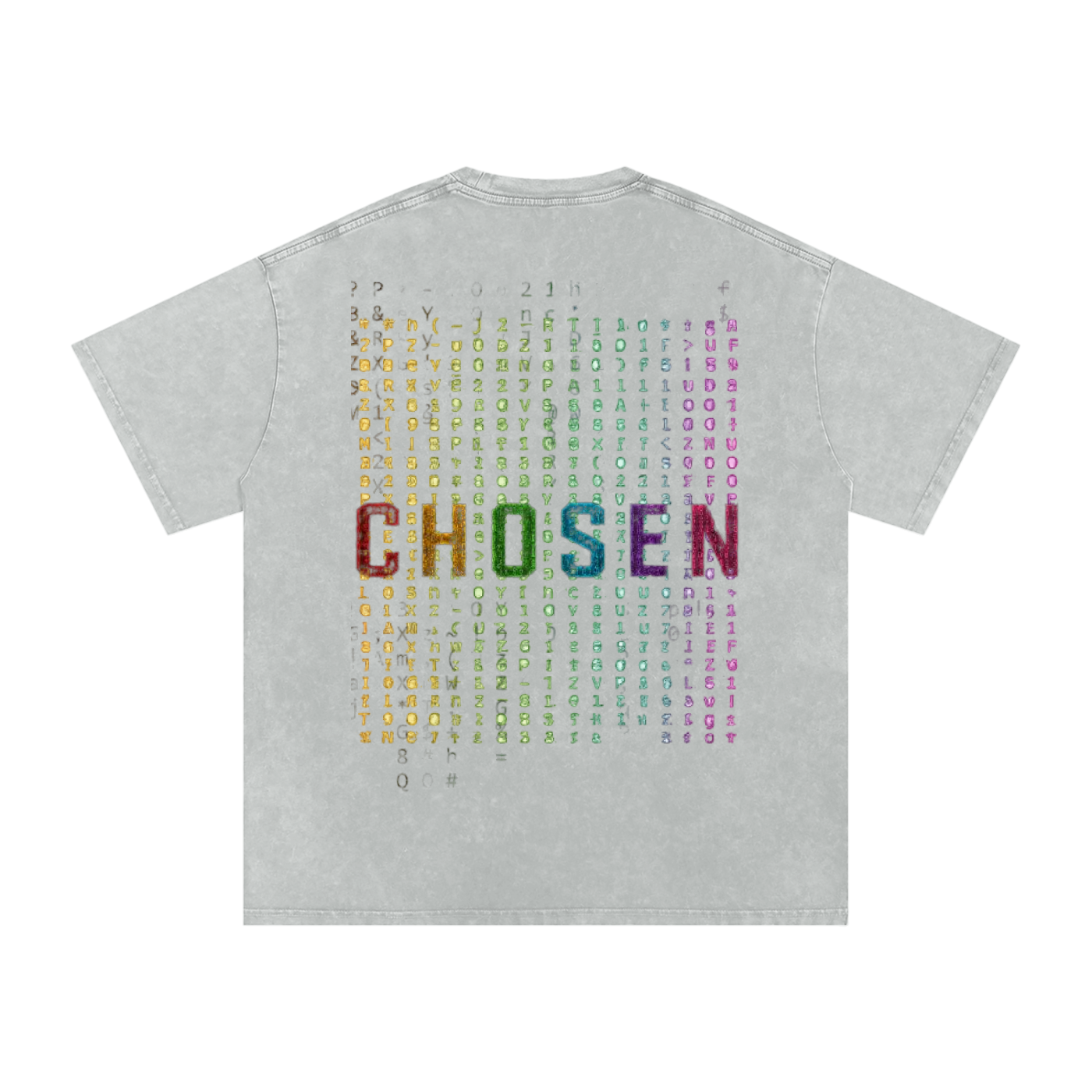 CHOSEN Signature Print Snow Washed Oversized Cotton T-Shirt