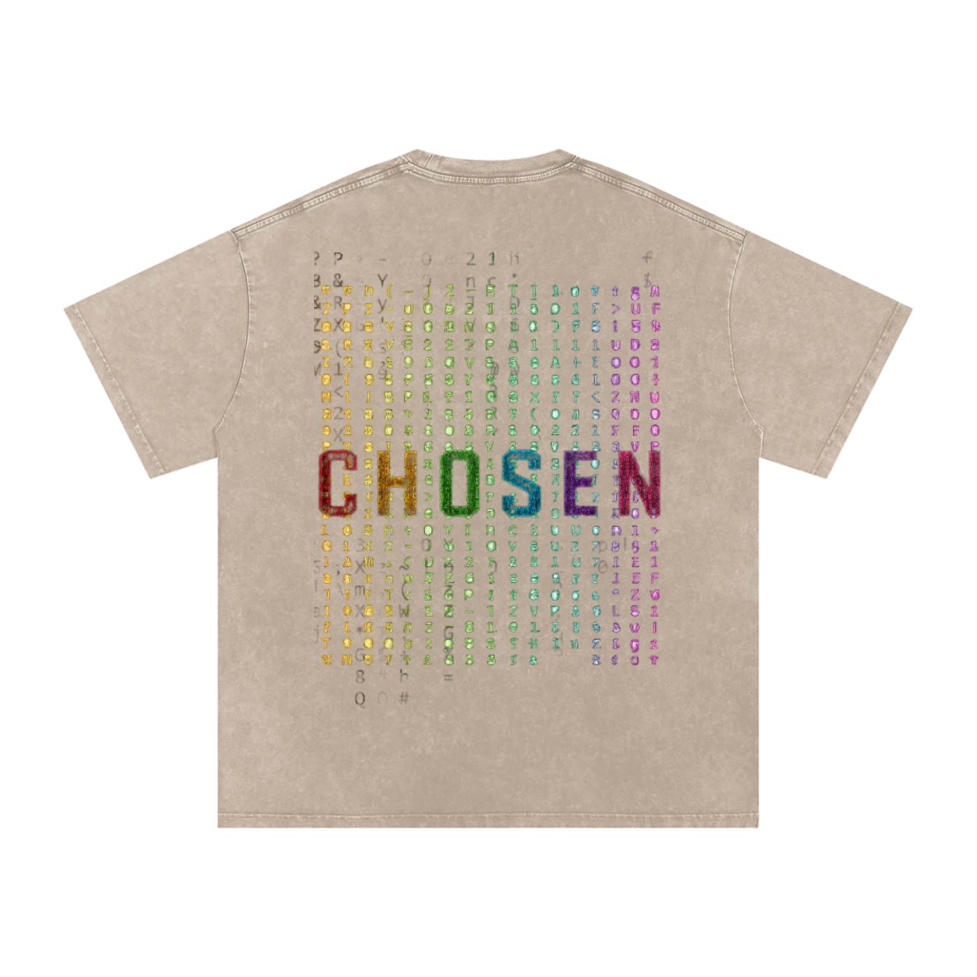 CHOSEN Signature Print Snow Washed Oversized Cotton T-Shirt