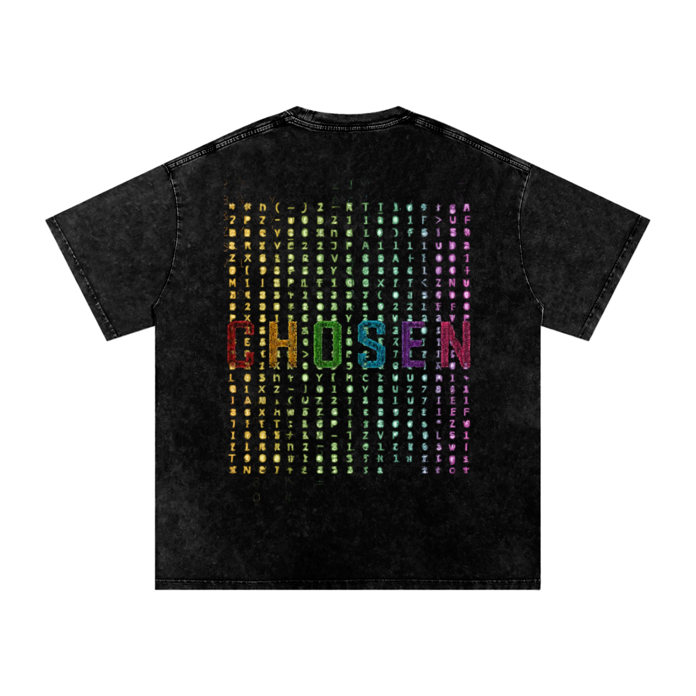 CHOSEN Signature Print Snow Washed Oversized Cotton T-Shirt