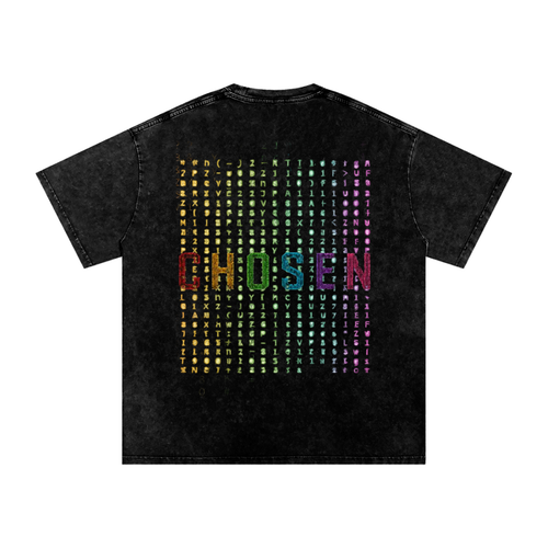 CHOSEN Signature Print Snow Washed Oversized Cotton T-Shirt